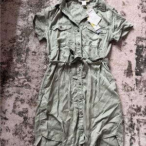 C&C California Sage Green Mini Dress